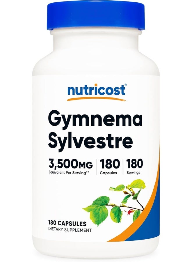 Nutricost Gymnema Sylvestre (20:1 Extract) 175mg, 180 Capsules - Non-GMO, Gluten Free, and Vegetarian Friendly - Image 1