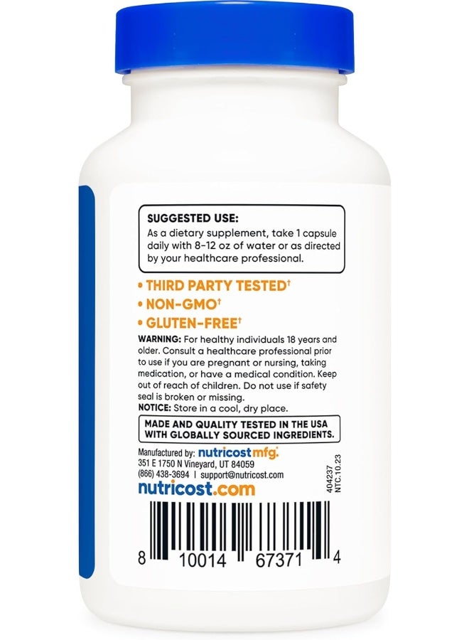 Nutricost Gymnema Sylvestre (20:1 Extract) 175mg, 180 Capsules - Non-GMO, Gluten Free, and Vegetarian Friendly - Image 4