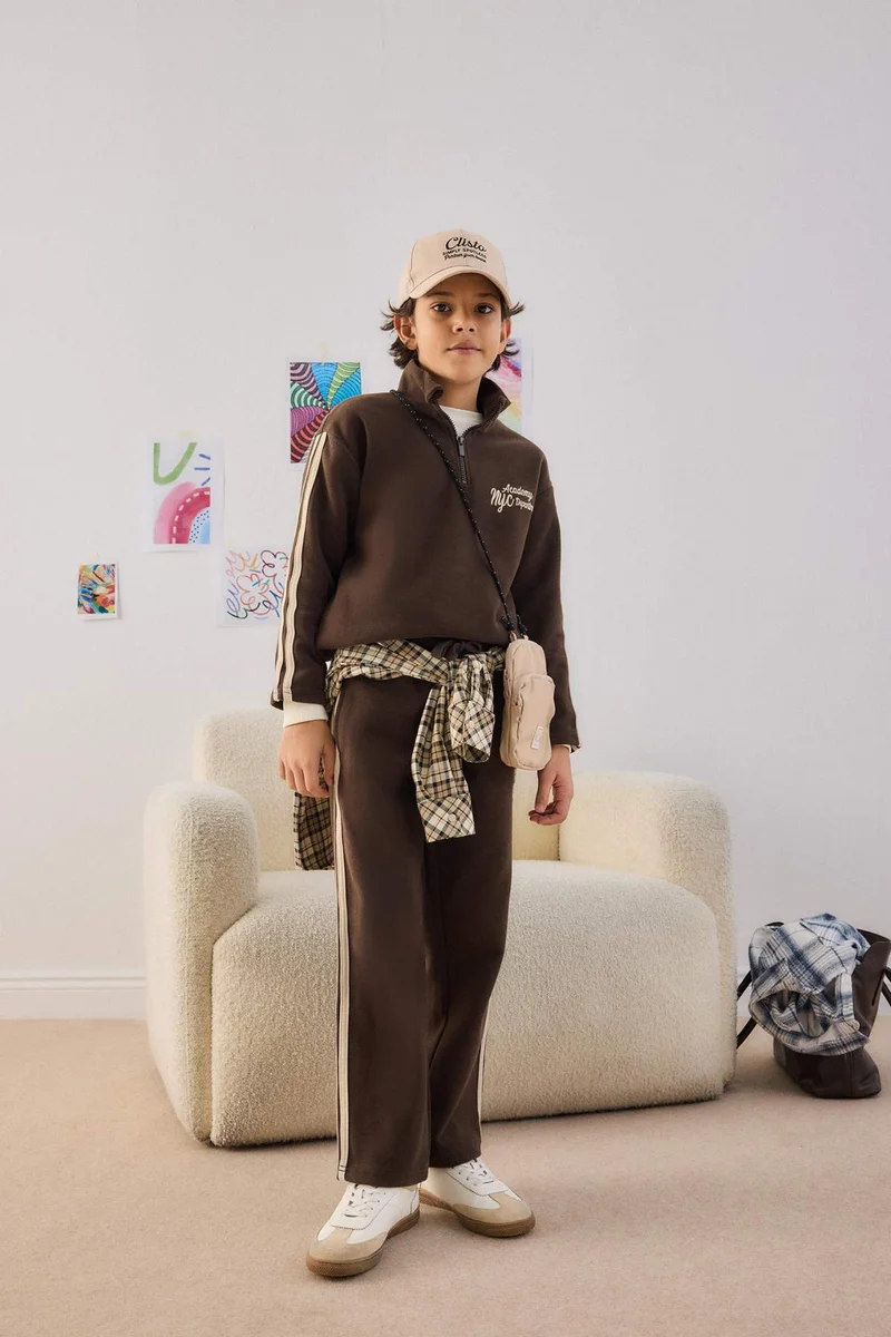 ديفاكتو Boy 2 piece Regular Fit Sweatshirt Sweatpants Set