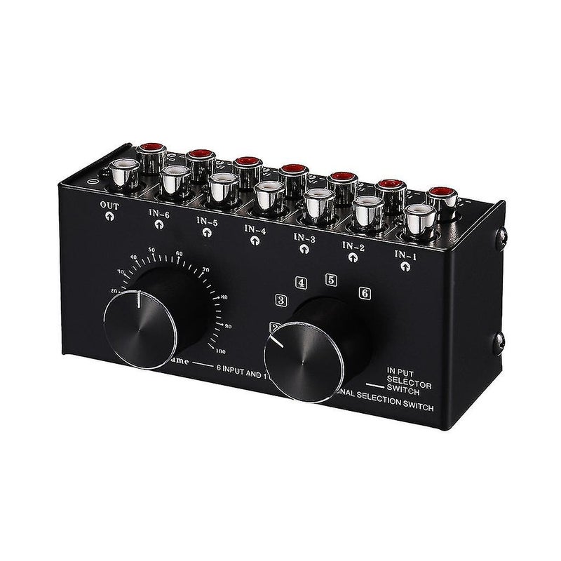 6-way Av Switch Rca Switcher 6 In 1 Out Composite Video L/r Audio Selector Box - Image 4