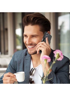 ماركة غير محددة حافظة لهاتف Xiaomi Redmi Note 12 وPoco X5 5g ذات ملمس جلدي من البولي يوريثان الحراري وPc وفتحات لبطاقات الهاتف باللون الأسود  - Image 5