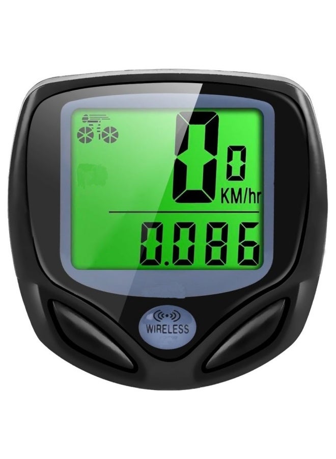 كيو دراجة عداد السرعة وعداد المسافة جهاز كمبيوتر دراجة لاسلكي دورة مقاومة للماء مزود بشاشة LCD والوظائف المتعددة - Image 1