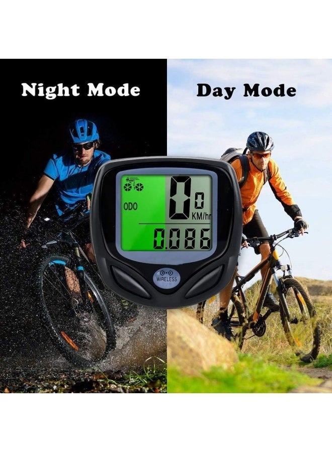 كيو دراجة عداد السرعة وعداد المسافة جهاز كمبيوتر دراجة لاسلكي دورة مقاومة للماء مزود بشاشة LCD والوظائف المتعددة - Image 3