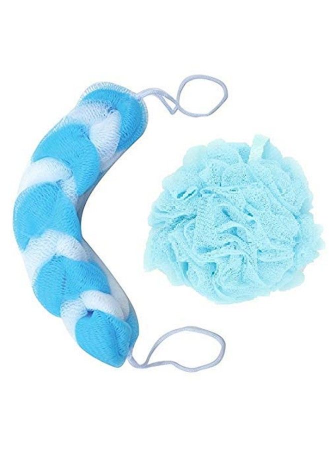 TWIREY Combo Of Bath Sponge Round Loofah And Back Scrubber For Men And Women Random Colour - Image 1