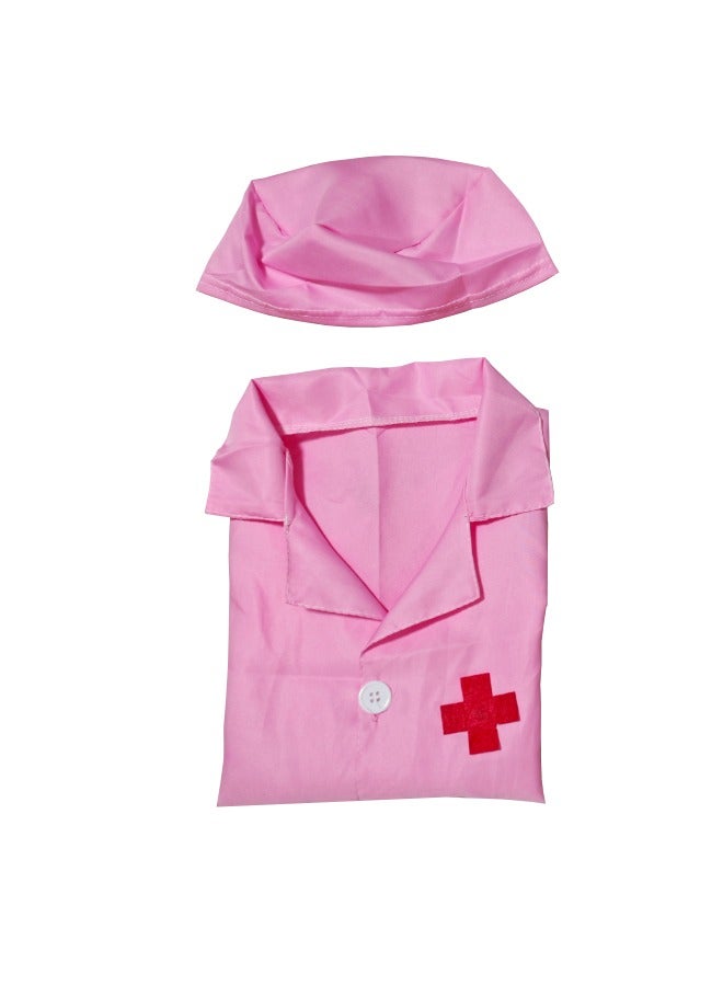 Doctor Pretend Playset With Doctor Uniform Pink - Image 1