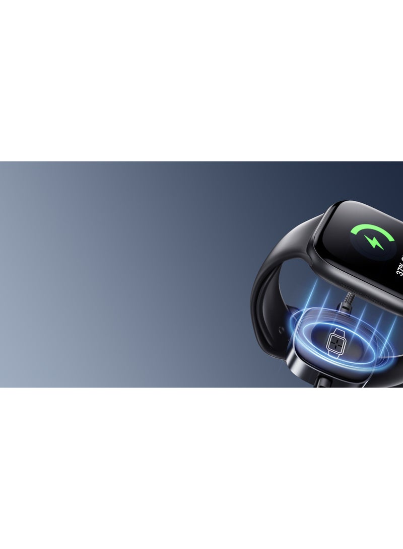 ريماكس Remax كابل شحن سريع USB-C إلى USB-C بقوة 65 واط مع شاحن لاسلكي لساعة أبل – كابل مضفر بطول 1.2 متر (أسود) - Image 5