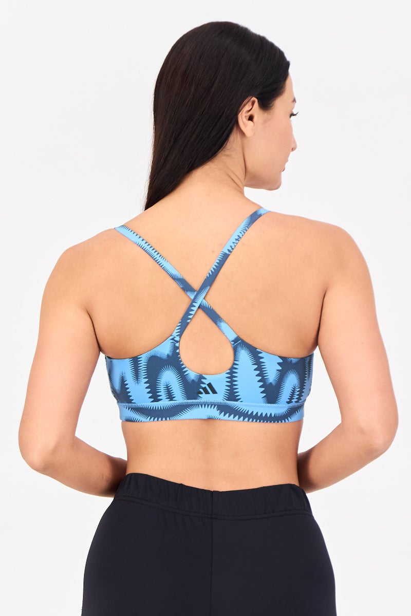 Adidas Women Abstract Print Padded Sports Bra,  Multicolor - Image 4