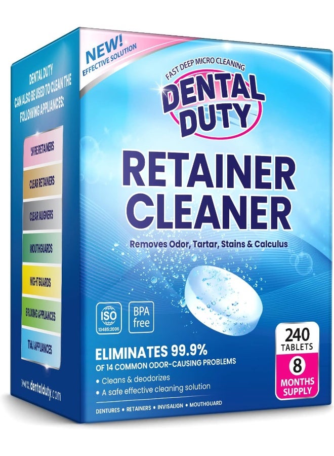 Dental Duty 240 Retainer and Denture Cleaning Tablets - Image 1