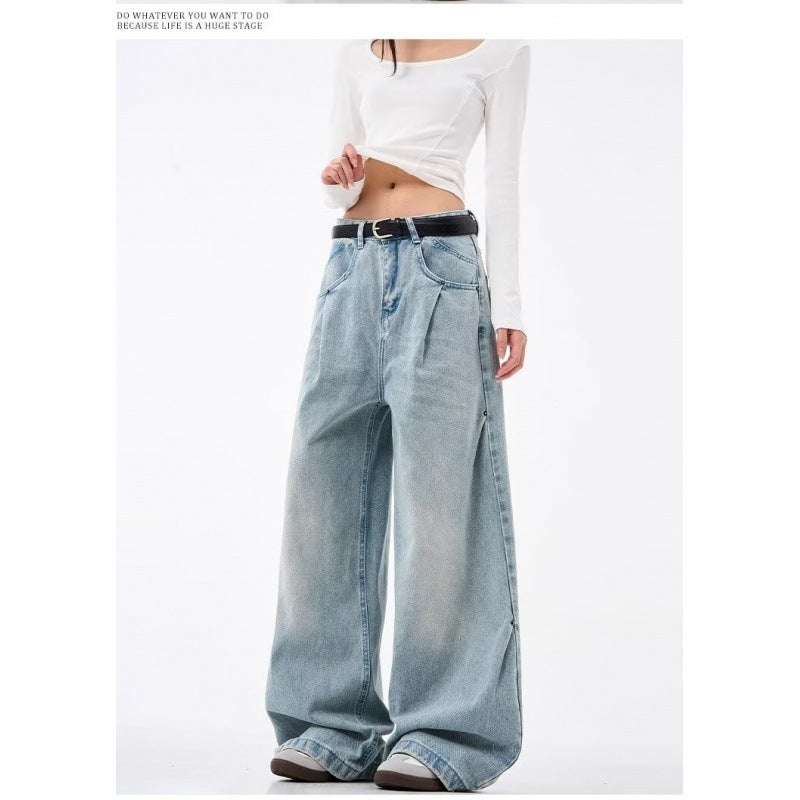Unisex Classic Denim Jeans Loose Fit Daily Outdoor Wear - Image 1