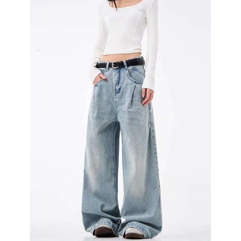 Unisex Classic Denim Jeans Loose Fit Daily Outdoor Wear - Image 2