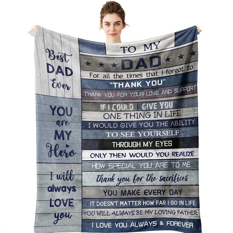 Yamco Dad Gifts Blanket  Dad Gifts from Daughter  Dad Gifts from Son 80x60 Blankets  Dad Birthday Gifts  Gifts for Daddy  Father Gifts  Gifts for Dad Who Wants Nothing  Best Dad Gift Ideas