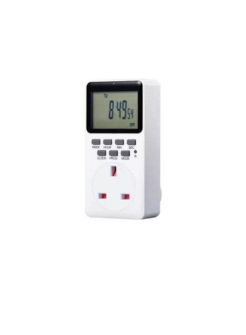 Digital Timer Switch Socket Plug-in Programmable 24 Hours & 7 Days Energy Saving 230VAC 13A Timer Switch Energy Saving Intelligent Electronic Timing Socket