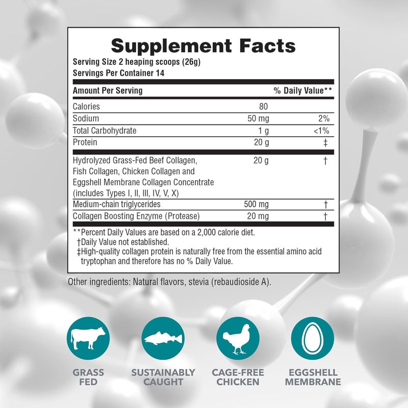 NaturesPlus ببتيدات الكولاجين من ناتشرز بلس بنكهة الفانيليا 08 رطل مسحوق صحة الشعر والبشرة والأظافر والمفاصل ودعم الجهاز المناعي خالي من الكائنات المعدلة وراثيًا وخالي من الغلوتين 14 حصة - Image 2