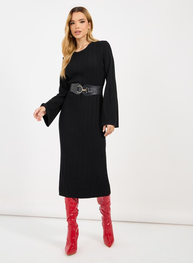 Styli Sequins Trim on Sleeves Cuff Front Open Abaya - Image 1