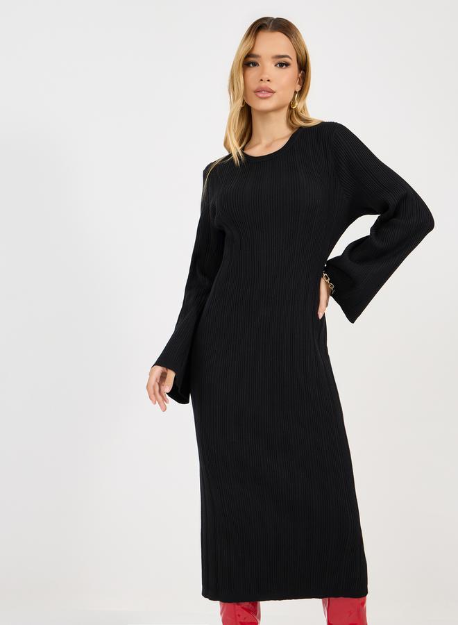 Styli Sequins Trim on Sleeves Cuff Front Open Abaya - Image 5