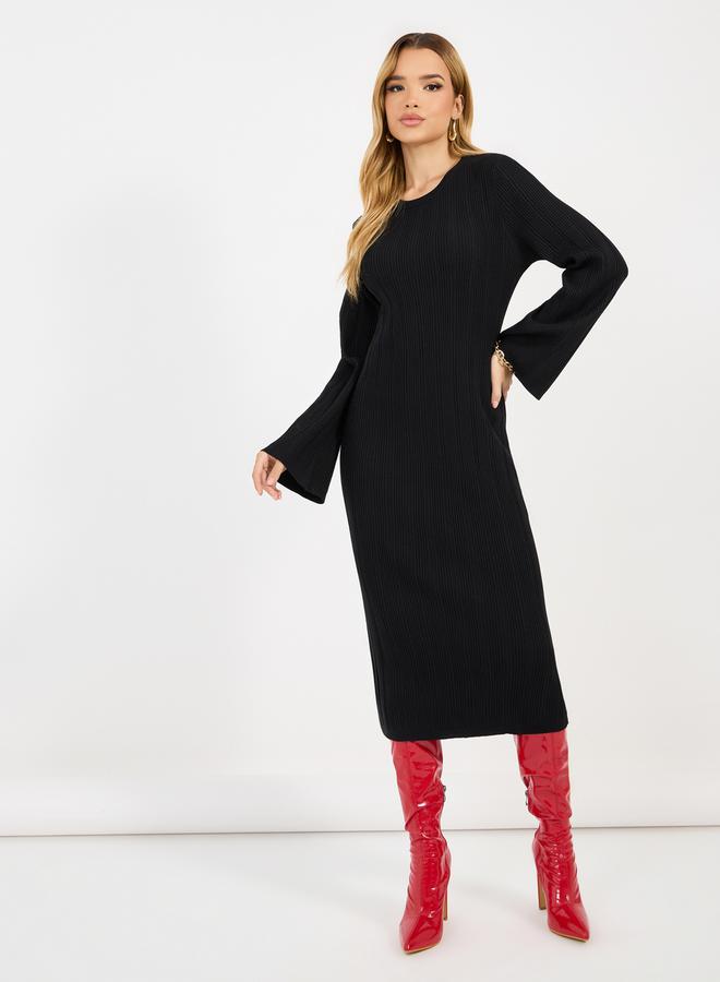 Styli Sequins Trim on Sleeves Cuff Front Open Abaya - Image 4