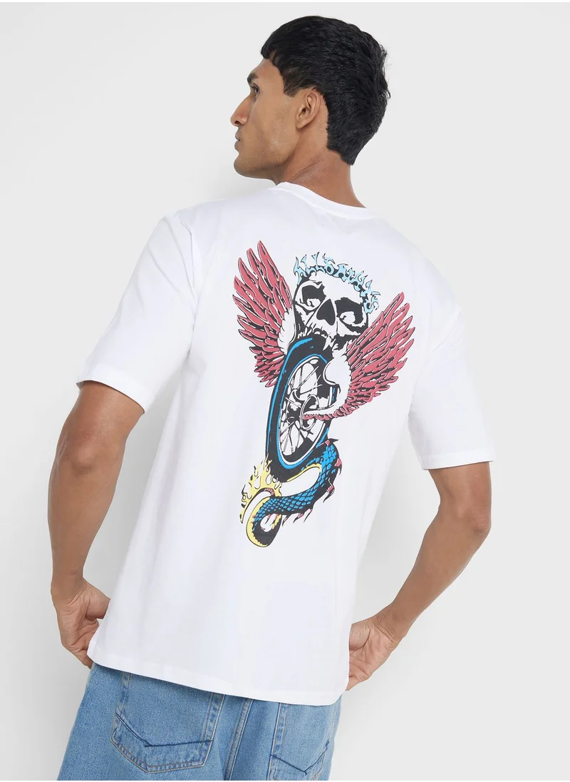 سفنتي فايف Oversized Graphic Tee