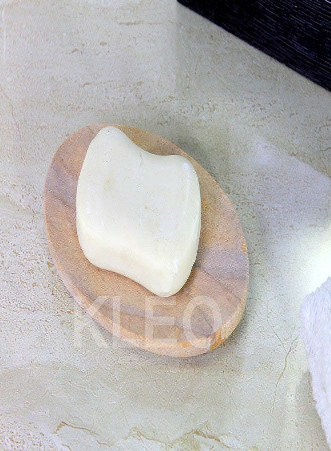 KLEO Natural Stone Soap Dish Made of Natural Water Absorbent Rainbow Stone - Unique Bath Kitchen Accessories - Image 4