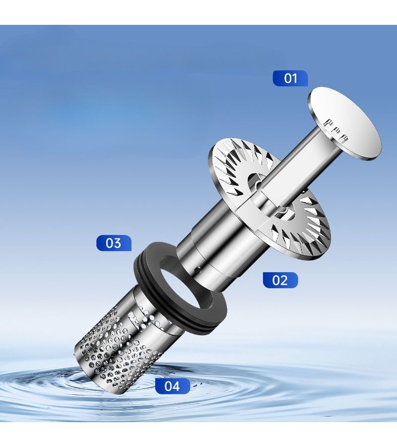 Silvery Odor Proof Floor Drain Core Bathroom Leak Plug Sink Basin Sealing Ring - Image 4