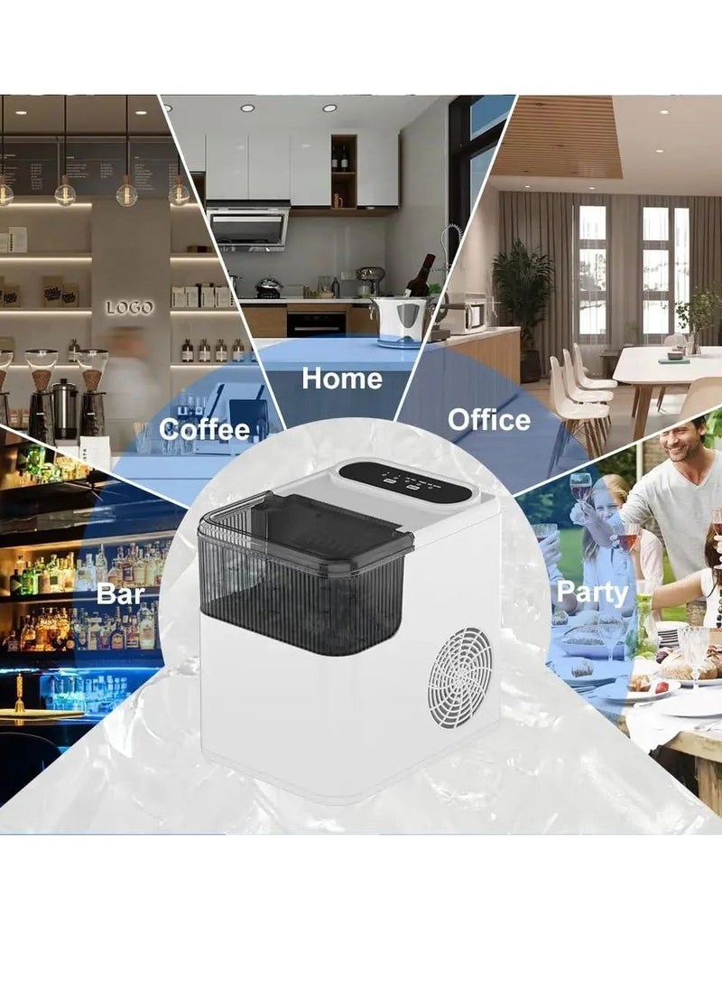 Generic Countertop ice maker machine 9 ice ready in 6 mins with self-cleaning function, portable ice maker with ice scoop & basket for home/party/camping/restaurent and many other way  - Image 3