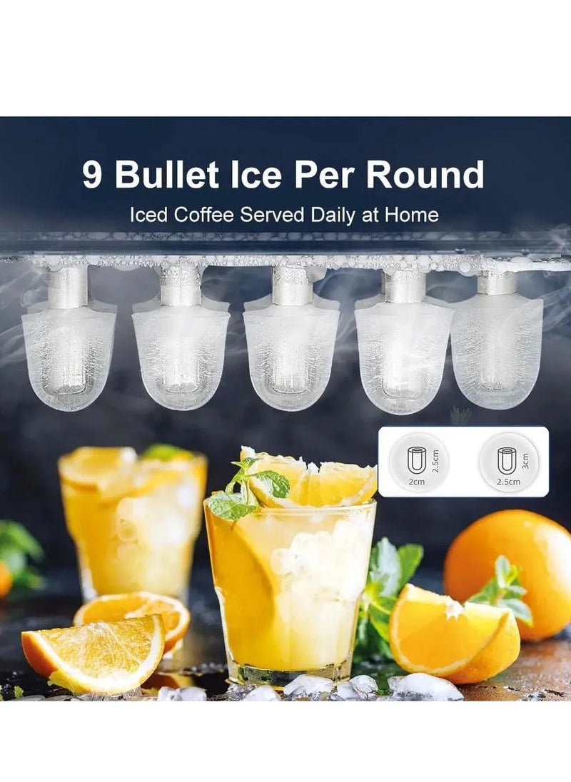 Generic Countertop ice maker machine 9 ice ready in 6 mins with self-cleaning function, portable ice maker with ice scoop & basket for home/party/camping/restaurent and many other way  - Image 4
