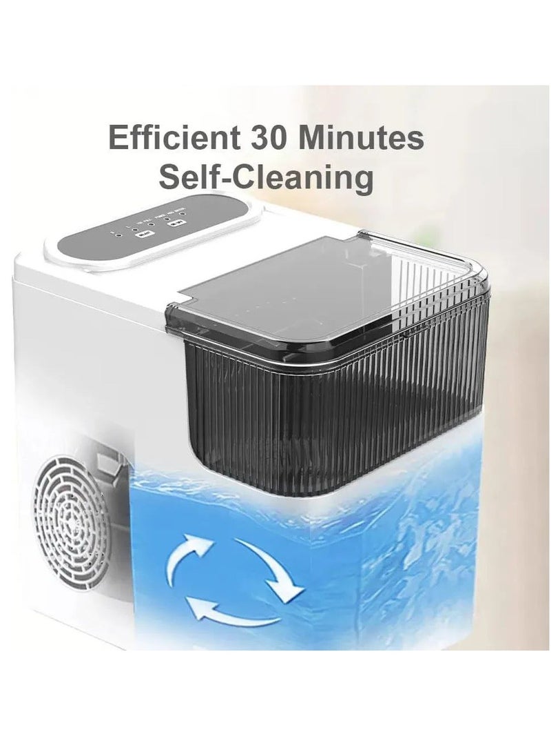 Generic Countertop ice maker machine 9 ice ready in 6 mins with self-cleaning function, portable ice maker with ice scoop & basket for home/party/camping/restaurent and many other way  - Image 5