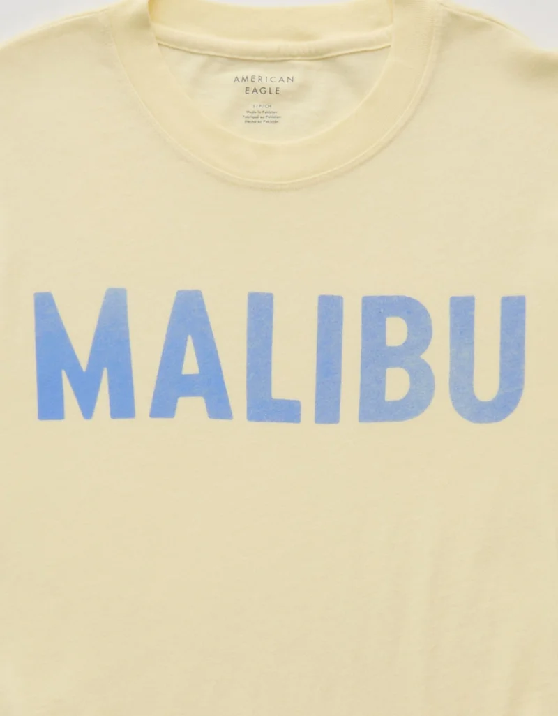 American Eagle  AE Boxy Malibu Graphic T-Shirt for Women | Best Price UAE