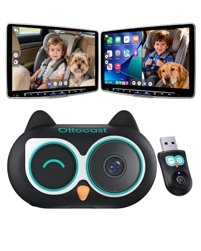 OTTOCAST Baby Car Camera Wireless CarPlay Adapter1080P HD Rear Seat Monitor Display on Car Screen150Wide Angle NoGlow Night View Safety for Kids Infants - Image 1