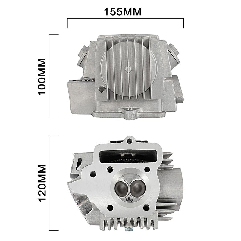 Wacece 52.4mm Cylinder Head Valves Assembly with Cylinder Piston Rebuild Kit for 4 Stroke Chinese TaoTao Coolster 110cc Engine ATV Go Kart 4 Wheeler Quad Pit Dirt Bike - Image 2