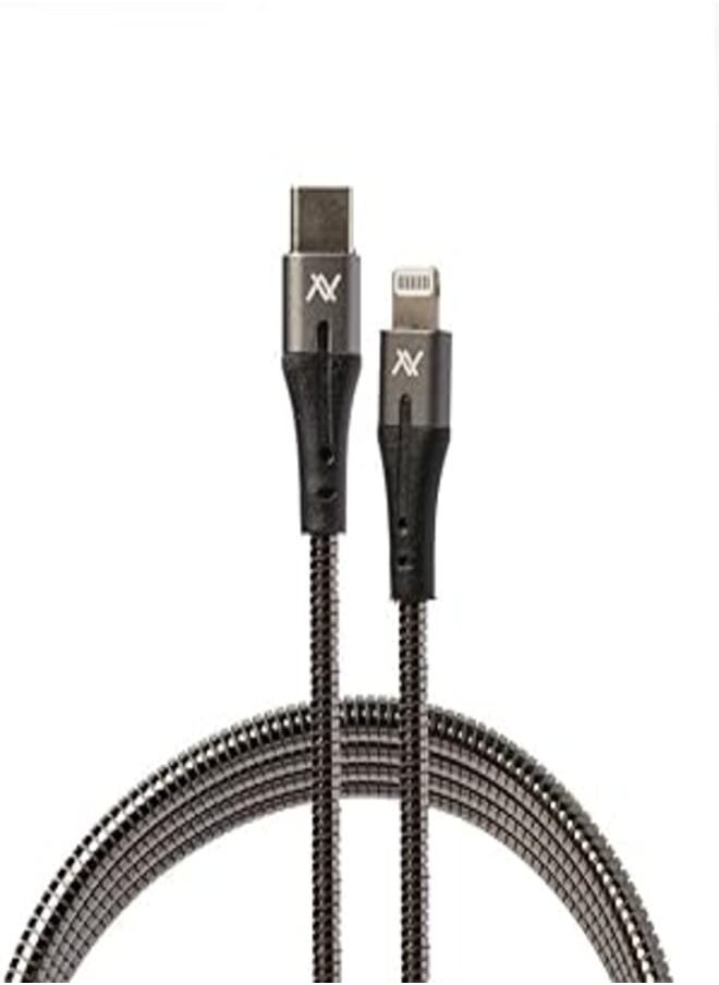 L'avvento L'avvento MP-53-3 MFI Type-C to Lightning Cable, 1 Meter Cable Length, Black 