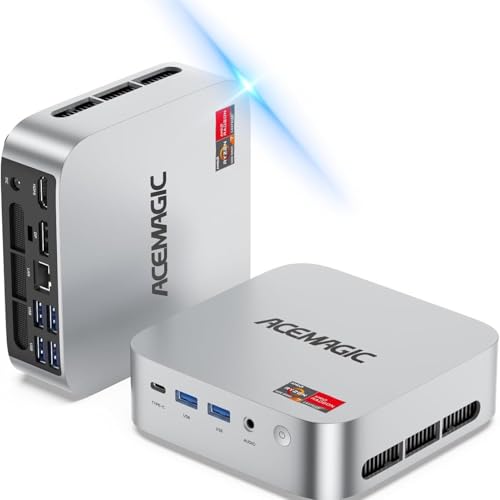 ACEMAGIC Mini PC Gaming AMD Ryzen 7 7735HS 11 Pro (Up to 4.75GHz) 24GB RAM 512GB SSD, Radeon Triple 4K Display Mini Computers Desktop Micro Small Pc for Gaming/Office 3.2Type-C/LAN 2.5G/BT5.2/WiFi 6 - Image 1