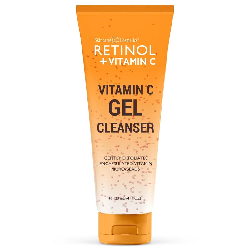 Retinol  Vitamin C Cleanser Face Wash Brightens and Reduces Signs of Aging Fine Lines and Uneven Texture 4 Oz