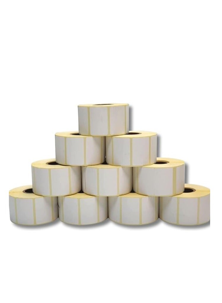 Terabyte 10 Rolls - 38mm x 40mm Barcode Label Sticker Direct Thermal 1000 Labels Per Roll for Zebra GC420d GC420t GK420d GK420t GX420d GX420t GX430t For Grocery, Supermarkets, Retail Store, Pharmacy - Image 1