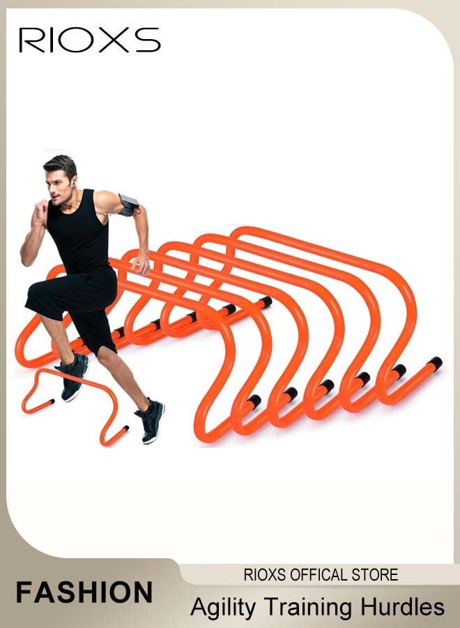 RIOXS Agility Training Hurdles, 6-Pack Football Training Fixed Hurdle Rack, Speed Agility Training Set with Storage Carrying Bag, Practice Agility Hurdles for Adults and Kids, Indoor/Outdoor Exercise Equipment - Image 1