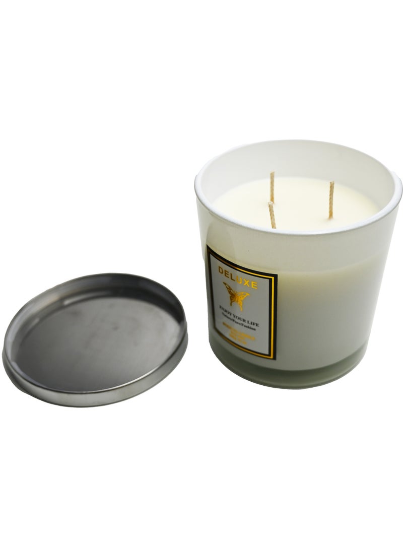 3-Wick Rose Scented Candle - 380g/13oz of Romantic Bliss