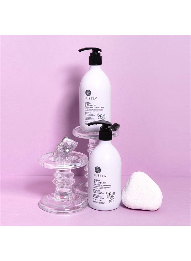 L LUSETA Luseta Biotin B-Complex Thickening Conditioner for Hair Growth and Strengthener - Hair Loss Treatment for Thinning Hair With Biotin Caffein and Argan Oil for Men & Women - All Hair Types 16.9oz - Image 4