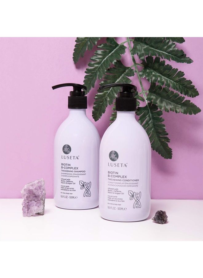 L LUSETA Luseta Biotin B-Complex Thickening Conditioner for Hair Growth and Strengthener - Hair Loss Treatment for Thinning Hair With Biotin Caffein and Argan Oil for Men & Women - All Hair Types 16.9oz - Image 2