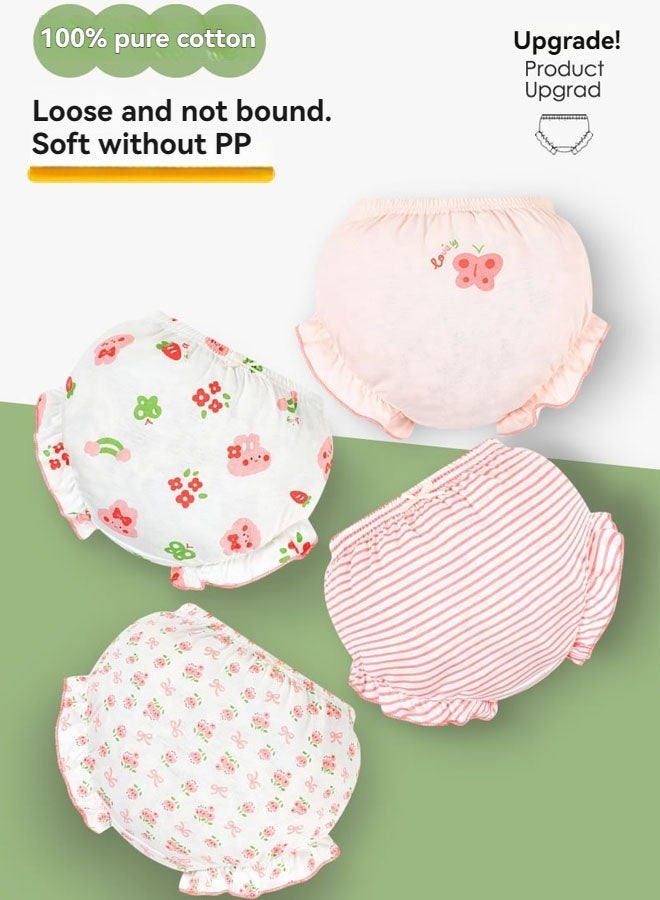 بيوينتي 4 قطعة طفل جنس واحد بنطلون داخلي قطن طفل صغير فتيات ملابس داخلية وعاء 6 أشهر-3 سنوات - Image 1