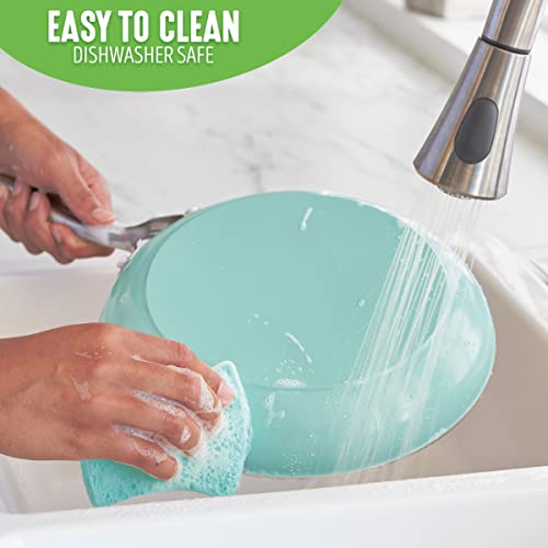 GreenLife Artisan Healthy Ceramic Nonstick, 8" and 10" Frying Pan Skillet Set, Stainless Steel Handle, Induction, PFAS-Free, Dishwasher Safe, Oven Safe, Turquoise - Image 4
