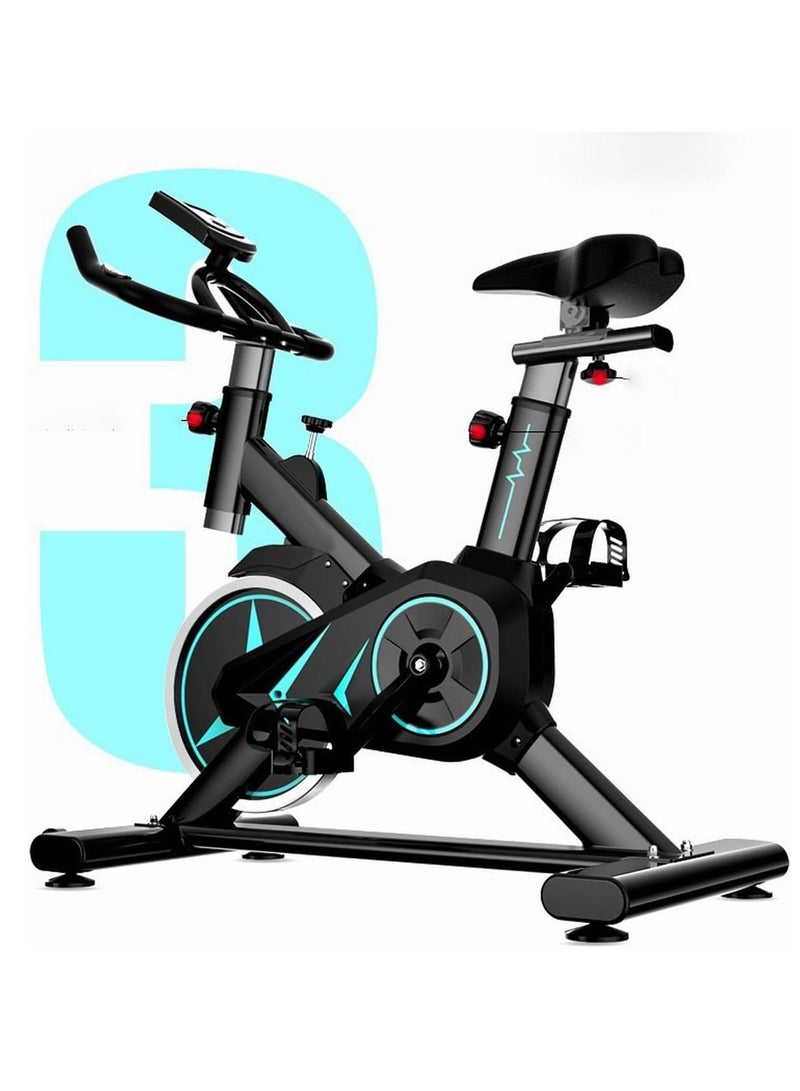 Generic Indoor Cycling Bike for Home Gym Magnetic Resistance with Height Adjustable Seat and Display Phone Holder Heart Rate Monitor 220lb Capacity Exercise Bike Cycle Stationary Bikes  - Image 1