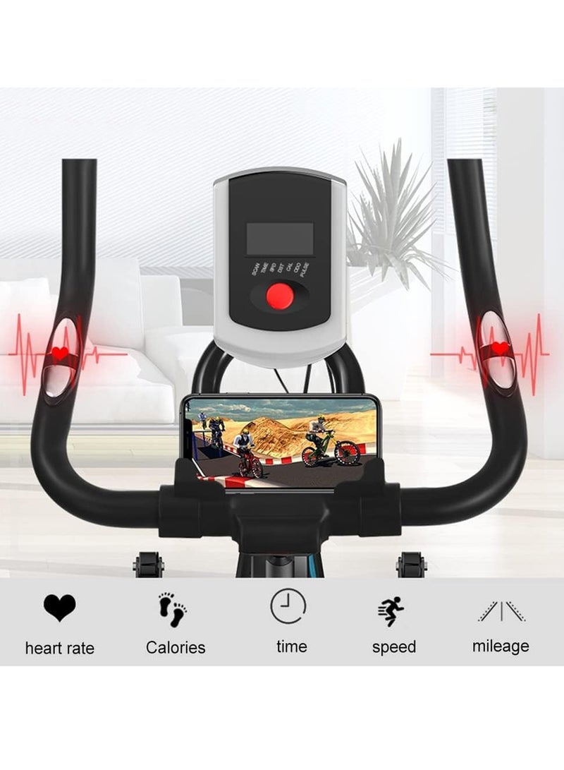 Generic Indoor Cycling Bike for Home Gym Magnetic Resistance with Height Adjustable Seat and Display Phone Holder Heart Rate Monitor 220lb Capacity Exercise Bike Cycle Stationary Bikes  - Image 4