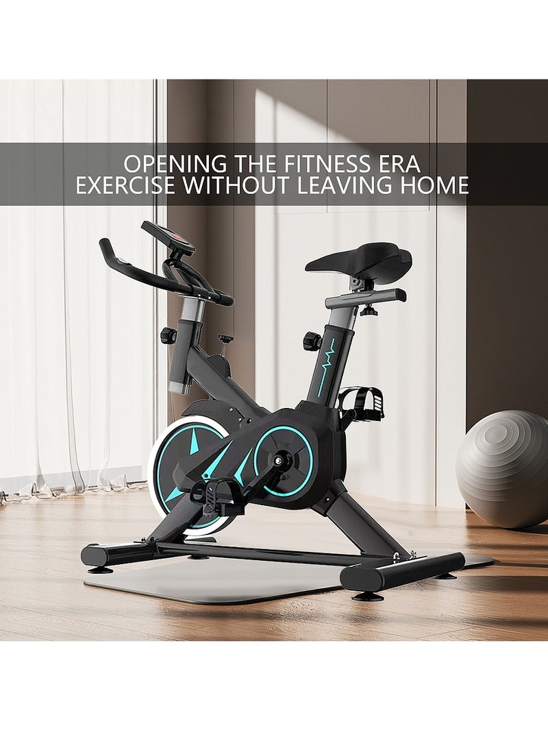 Generic Indoor Cycling Bike for Home Gym Magnetic Resistance with Height Adjustable Seat and Display Phone Holder Heart Rate Monitor 220lb Capacity Exercise Bike Cycle Stationary Bikes  - Image 2
