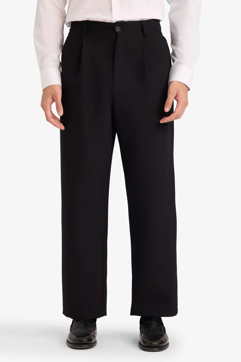 Defacto  Barrel Fit Straight Leg Trousers for Men | Best Price UAE