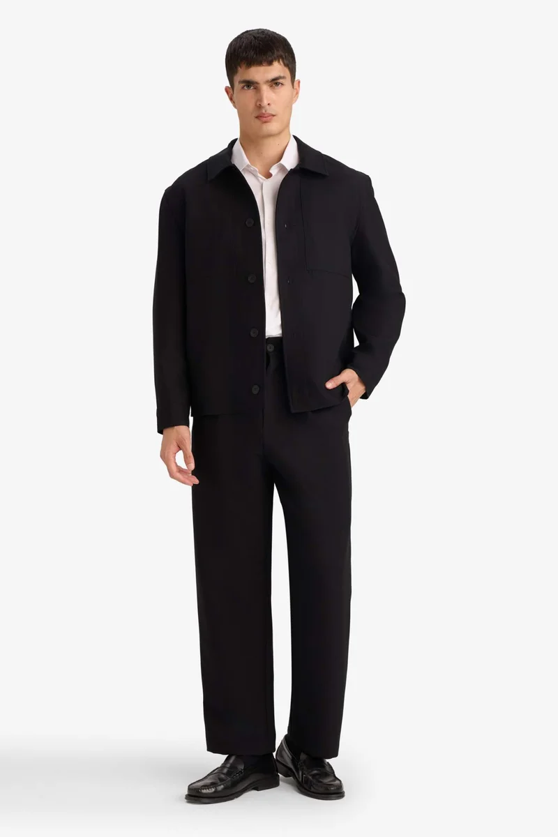Barrel Fit Straight Leg Trousers