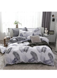 Sharpdo Four-piece bedding set microfiber soft quilt set with 1 quilt cover, 1 flat sheet and 2 pillowcases 1.8m bed（180*220cm）  - Image 1