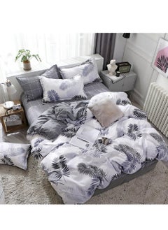 Sharpdo Four-piece bedding set microfiber soft quilt set with 1 quilt cover, 1 flat sheet and 2 pillowcases 1.8m bed（180*220cm）  - Image 2