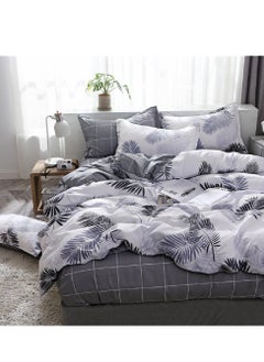Sharpdo Four-piece bedding set microfiber soft quilt set with 1 quilt cover, 1 flat sheet and 2 pillowcases 1.8m bed（180*220cm）  - Image 4