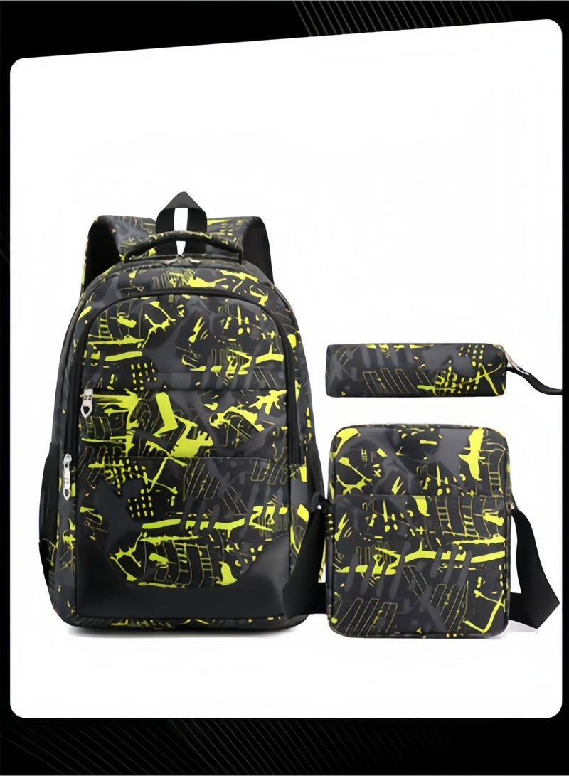 Business Laptop Backpack Travel Rucksack School Bag 3 Pieces Smart Backpack Blue/Black - Image 5