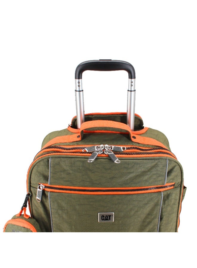 CATERPILLAR CAT- SwiftRider 4 Wheel Trolley Set - Green Orange - Image 5