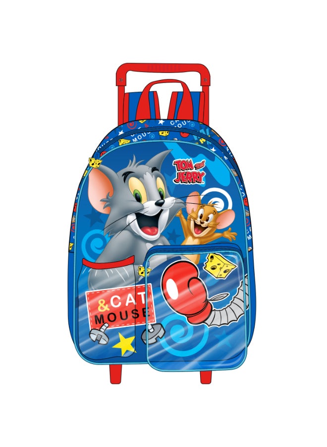 Warner Bros. Tom & Jerry Junior 3 in 1 Set (14" Trolley Bag with Lunch Box & Water Bottle) - Image 1